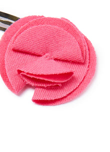 Hairclips with Flower | Strong Pink