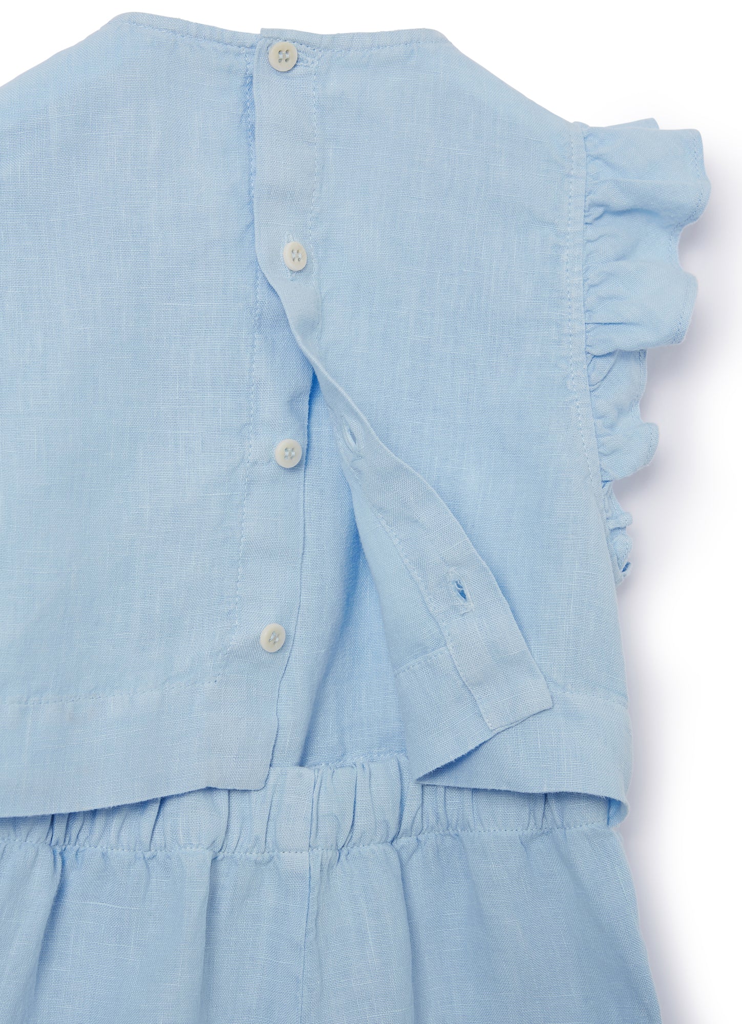 Linen Dungaree Suit | Cornflower Blue