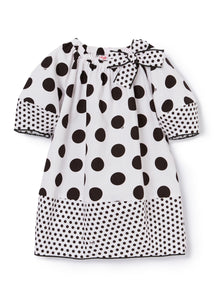 Egg Shaped Dress with Polka Dots | Black