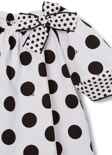 Egg Shaped Dress with Polka Dots | Black
