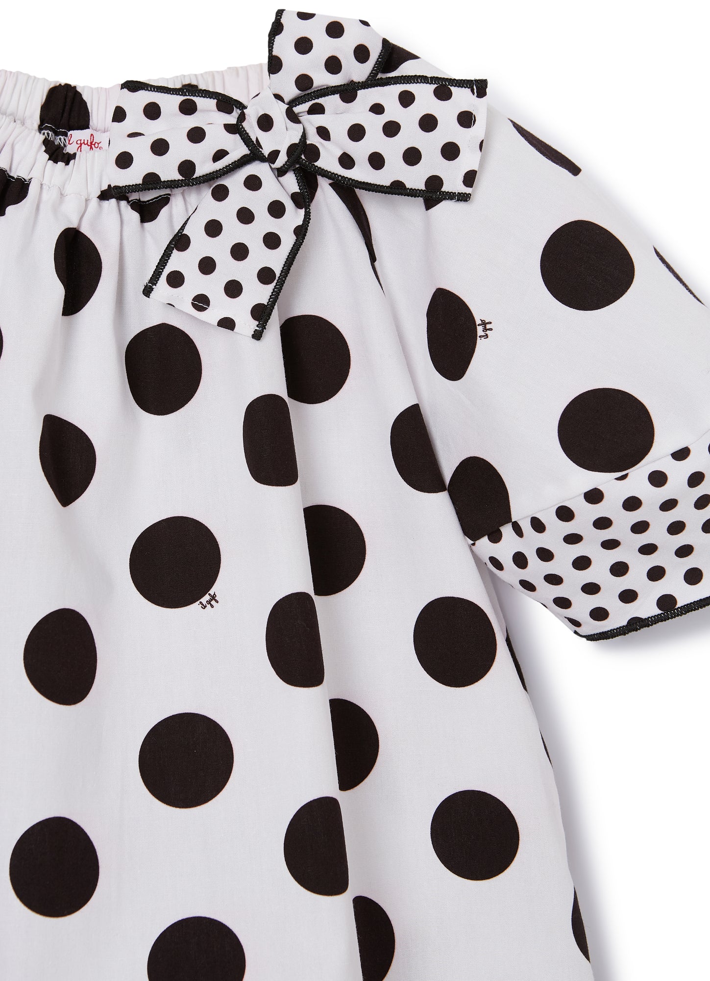 Egg Shaped Dress with Polka Dots | Black