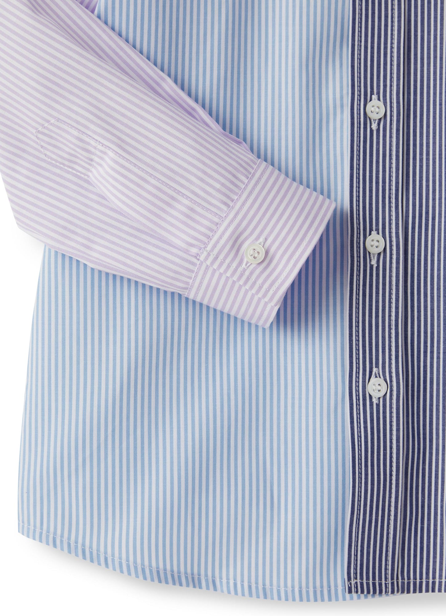 Patchwork Shirt | Azzurro/Ibisco
