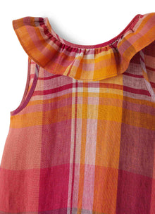 Check Pattern Sleeveless Dress | Pitaya