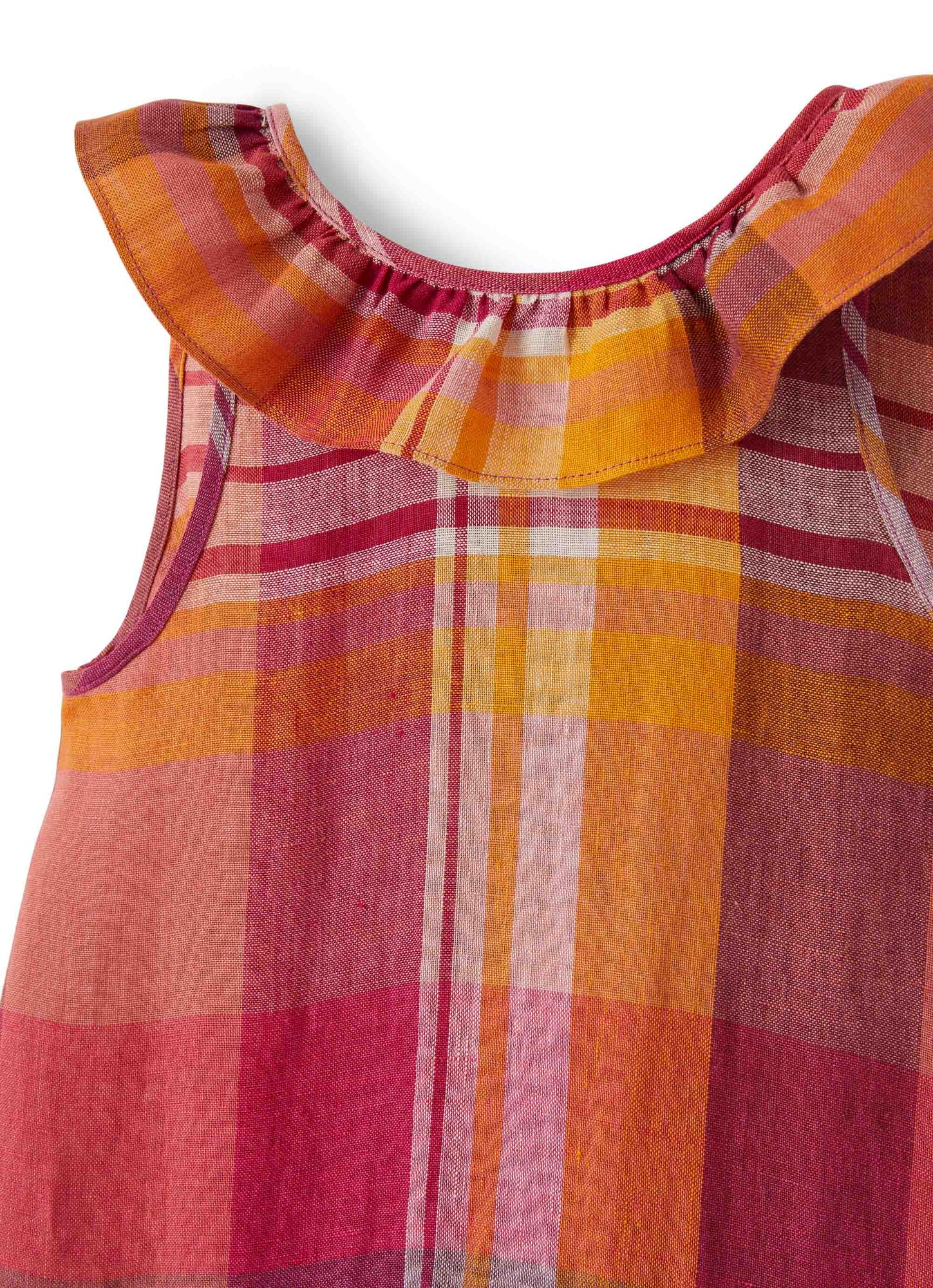 Check Pattern Sleeveless Dress | Pitaya