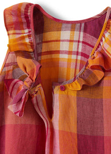 Check Pattern Sleeveless Dress | Pitaya