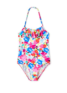 Floral Patterned One-Piece Swimsuit | Multicolor
