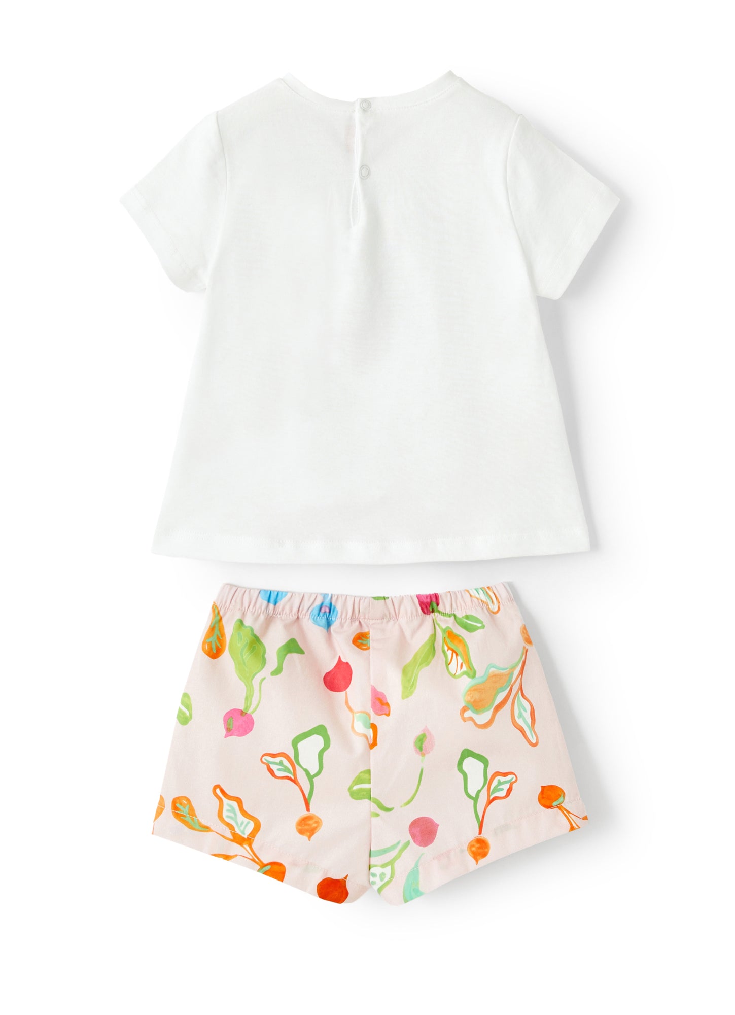 Two-Piece Suit with Radish Print | Baby Pink