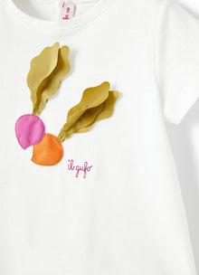 Two-Piece Suit with Radish Print | Baby Pink