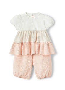 Embossed Cotton Two-Pieces Suit | Neve/Rosa Baby
