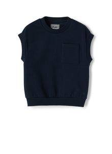 Fleece Vest with Pocket | Blue