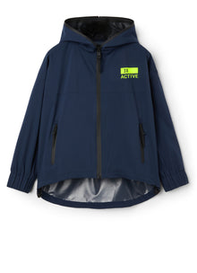 Full Zip Nylon Jacket | Blue/Giallo Fluorescente