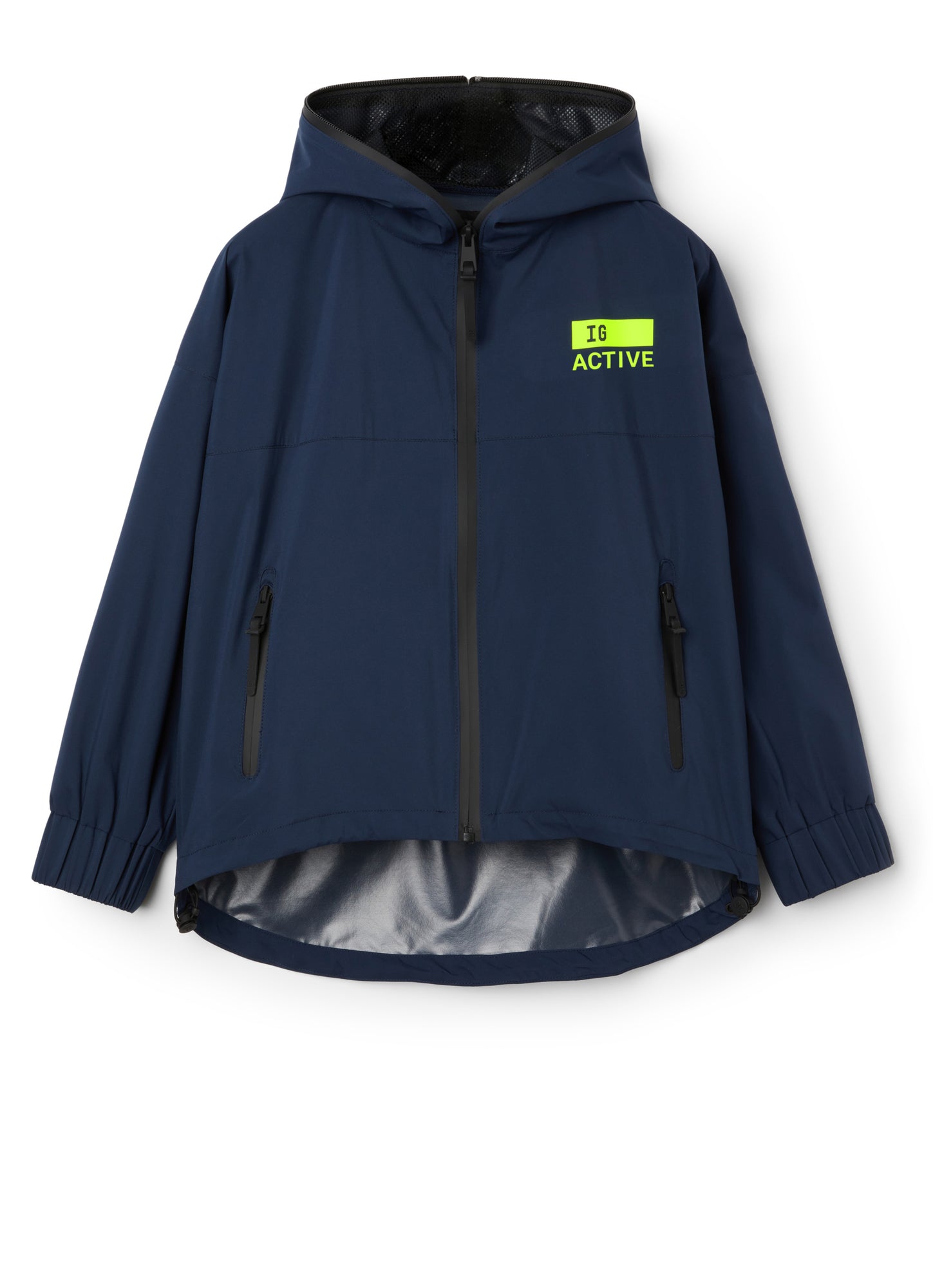 Full Zip Nylon Jacket | Blue/Giallo Fluorescente
