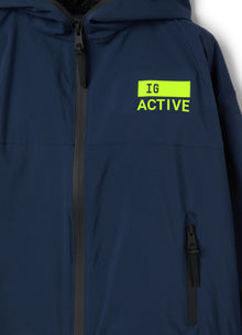 Full Zip Nylon Jacket | Blue/Giallo Fluorescente