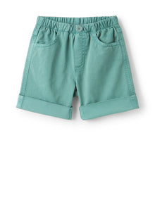 Gabardine Bermuda Shorts | Teal