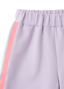 Fleece Bermuda Shorts with Taping | Passiflora/Rosa Fluorescente