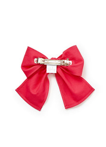 Hair Clip with Bow | Rosso Carminio