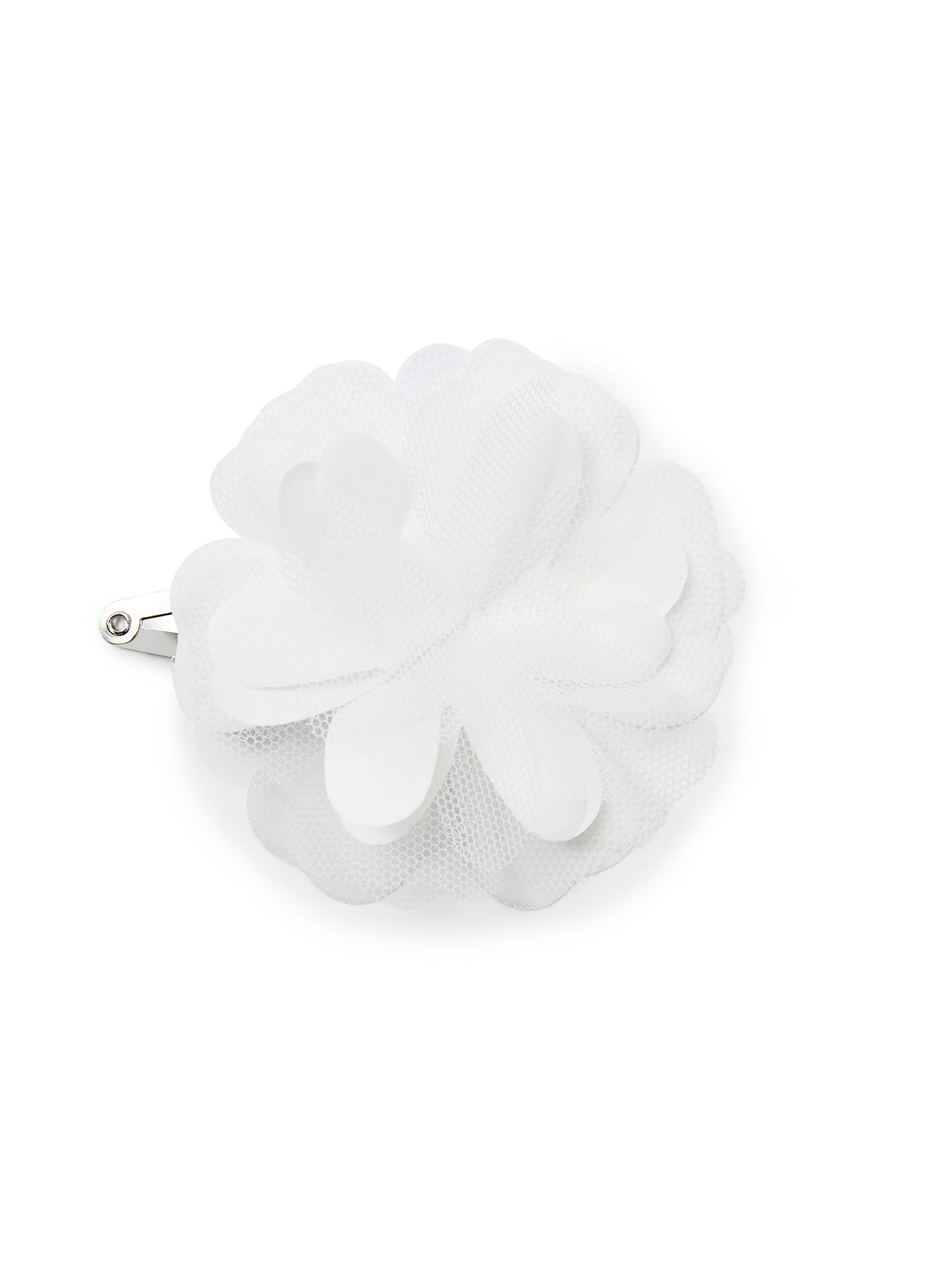 Hair Clip with Maxi Flower | White/Milk