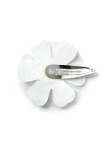 Hair Clip with Maxi Flower | White/Milk
