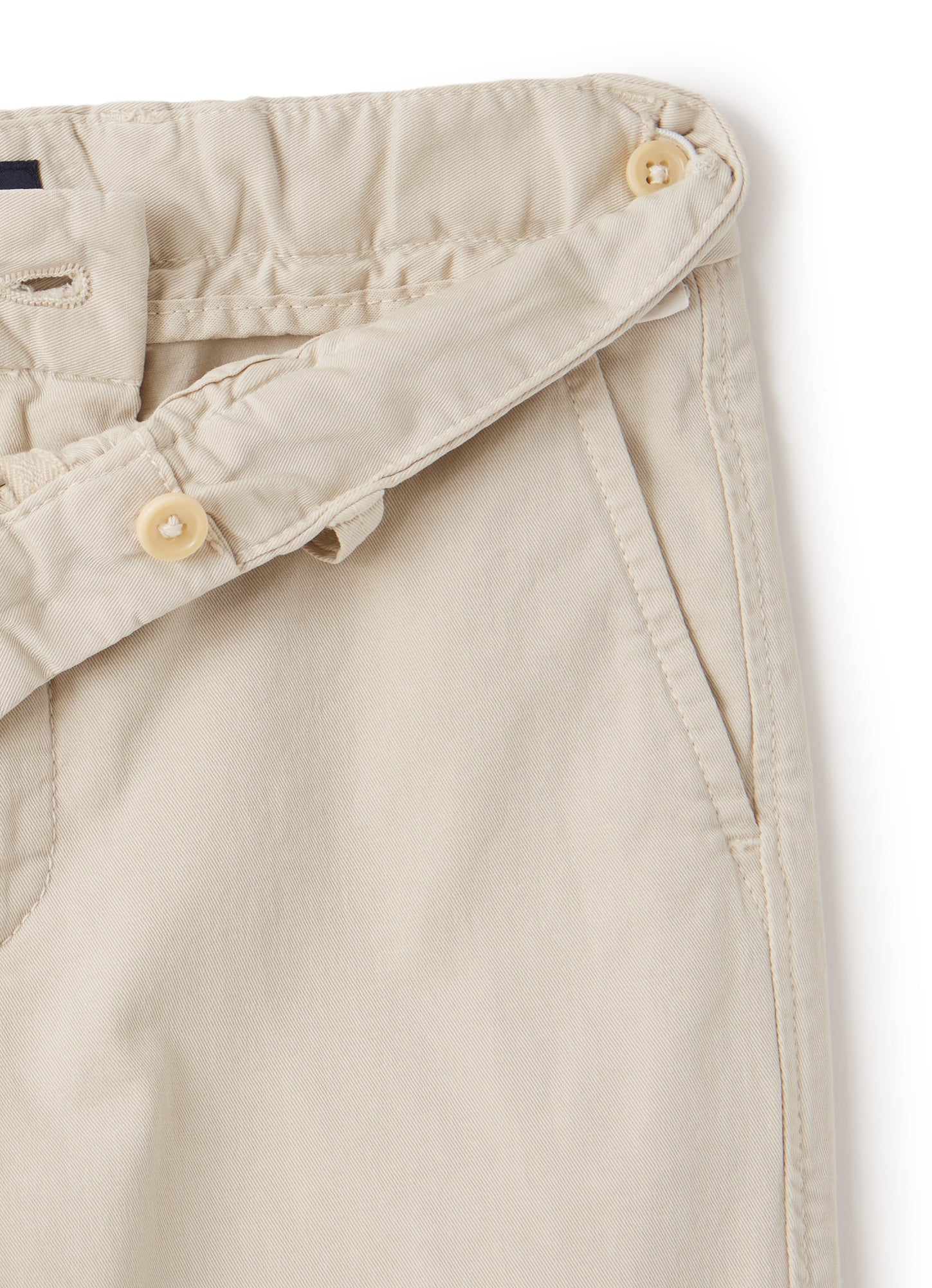 Gabardine Chino Trousers | Shell White
