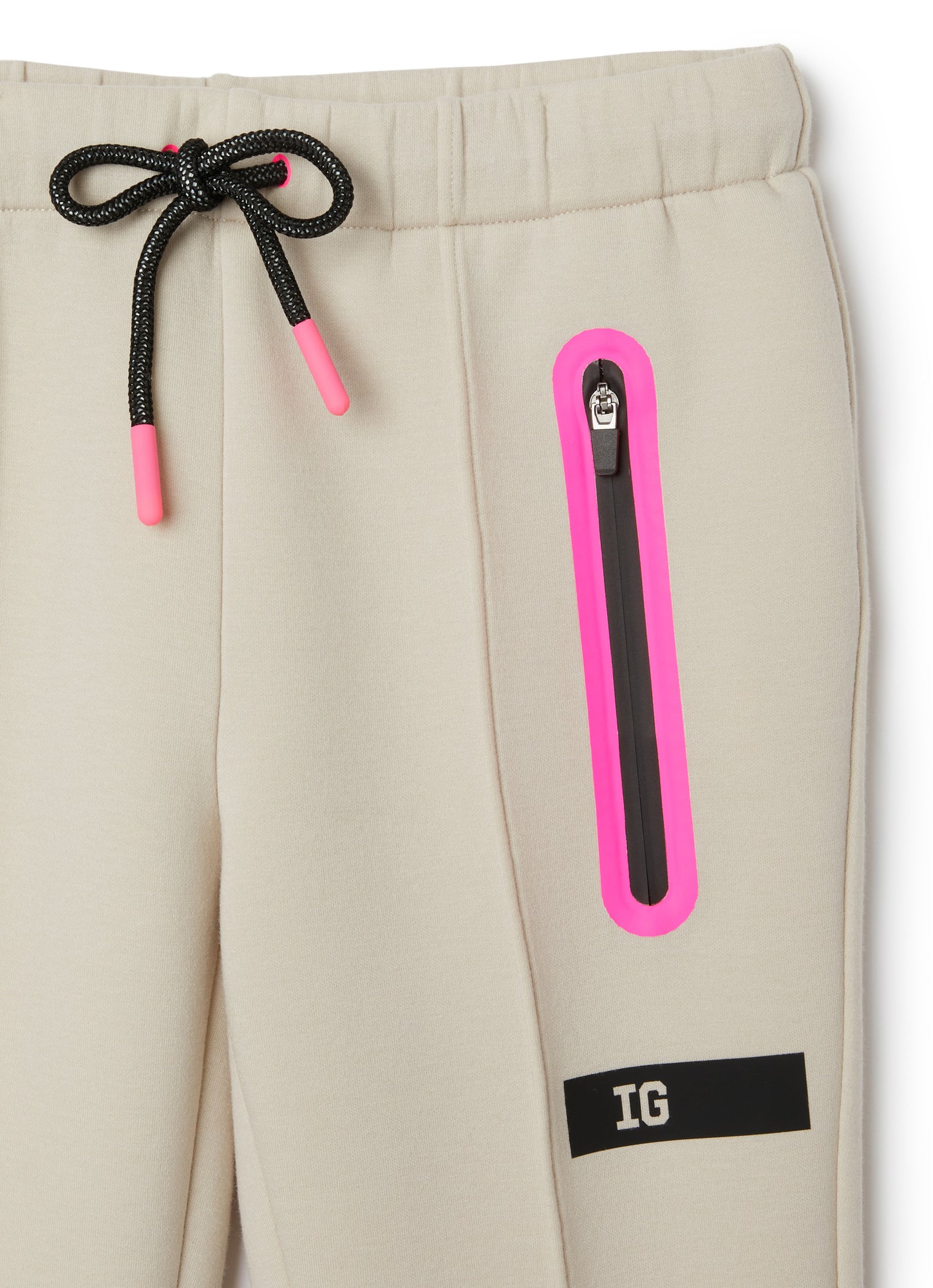 Flared Bonded Trousers | Stone/Rosa Fluorescente