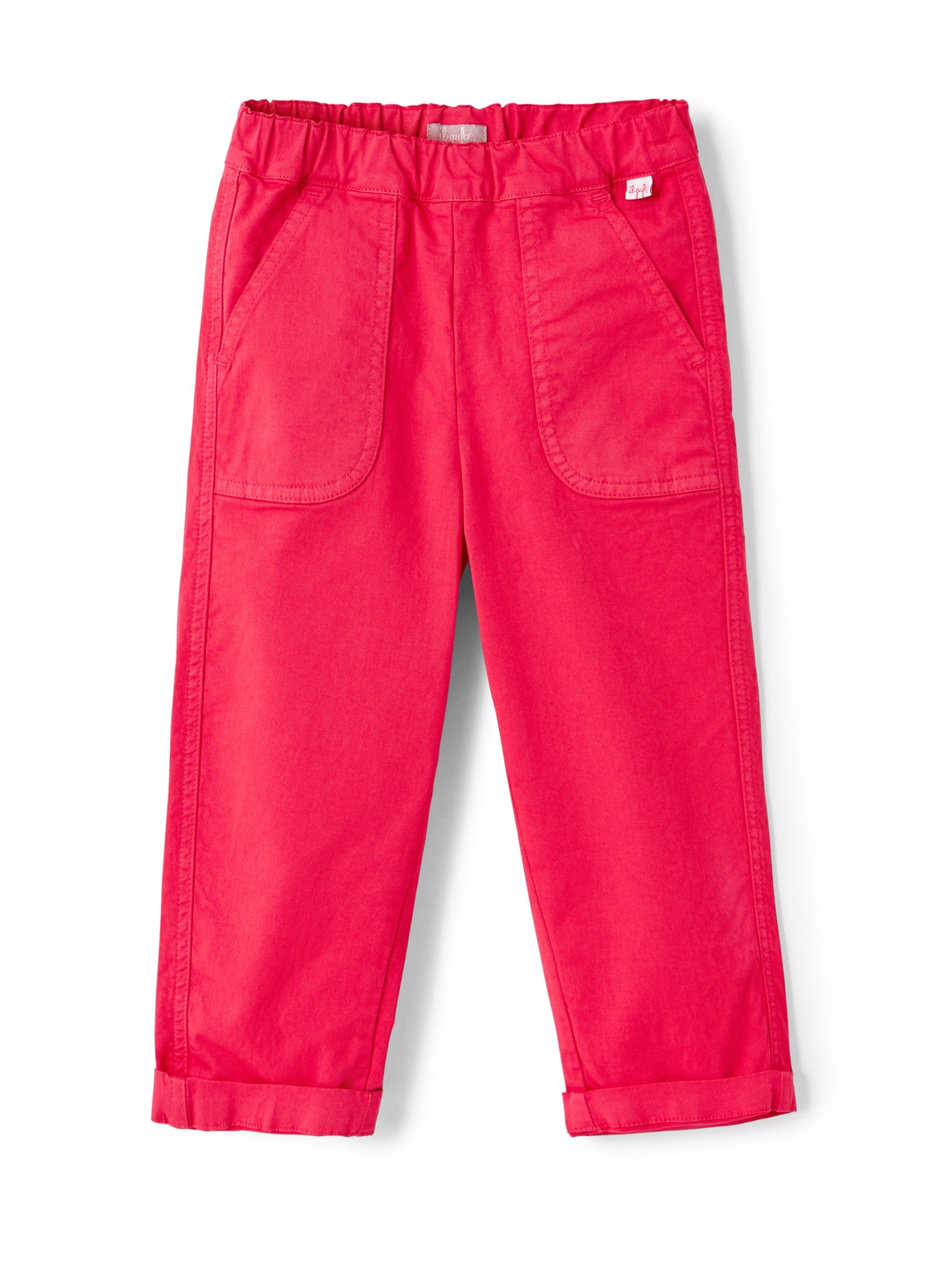 Gabardine Baggy Trousers | Rosso Carminio