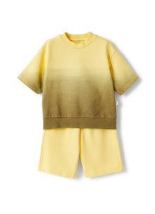 Fleece Set with Bermuda Shorts | Pulcino/Verde Oliva