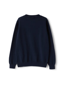 Jacquard Sweater with Sailboat | Blue/Milk