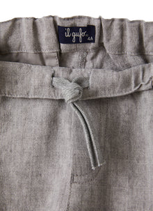 Carrot-Fit Trousers in Linen | Stone Grey