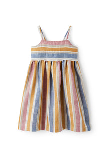 Dress in A Striped Linen Blend | Amber