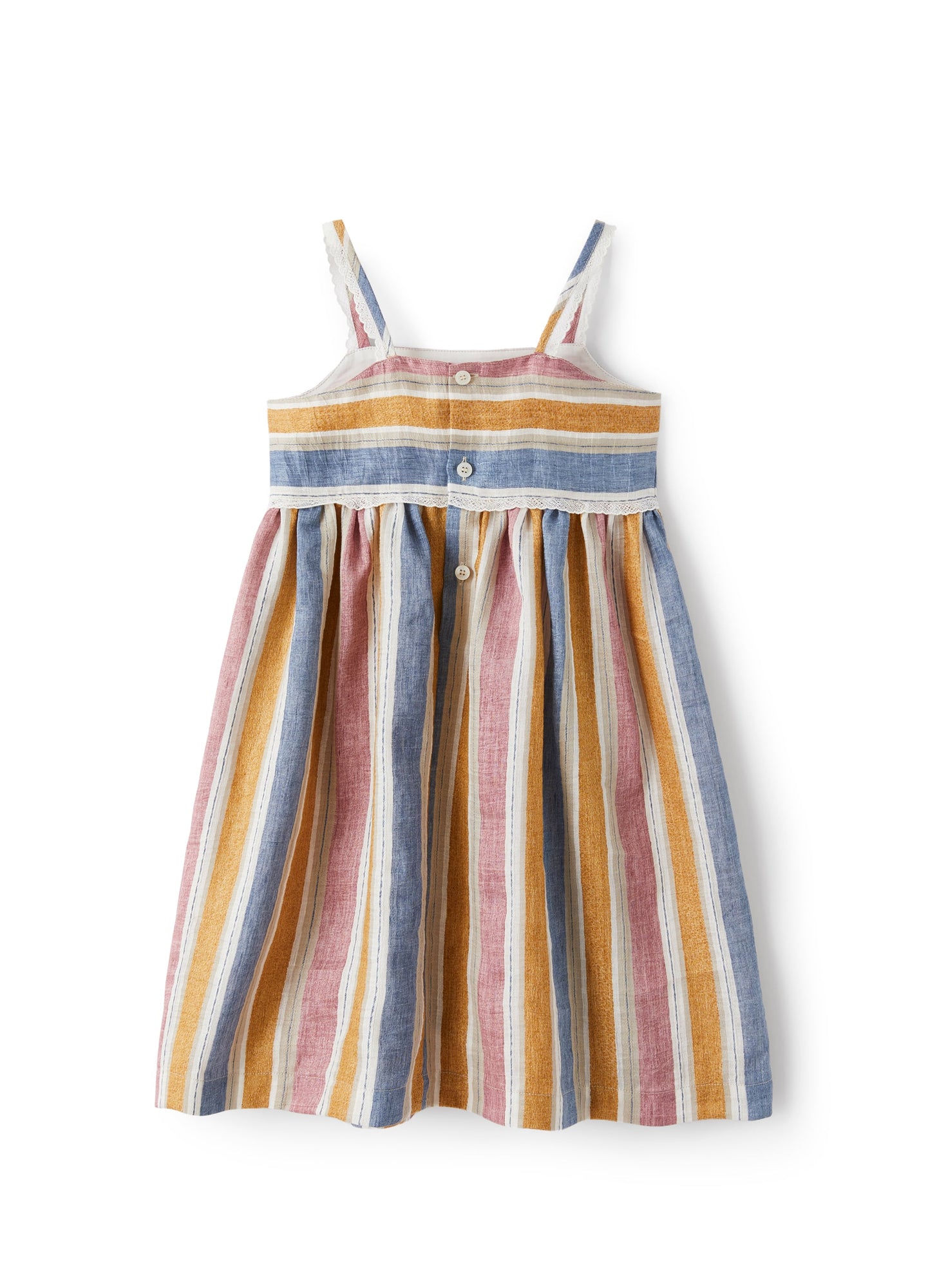Dress in A Striped Linen Blend | Amber