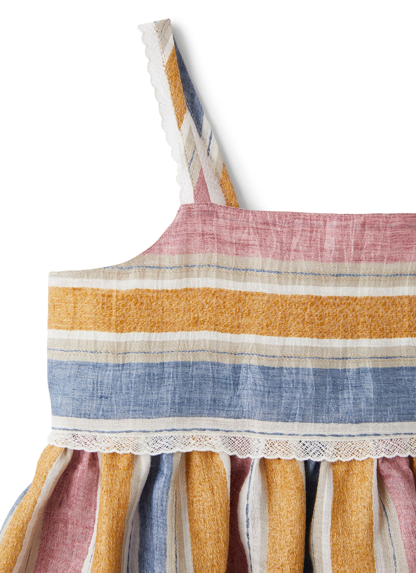 Dress in A Striped Linen Blend | Amber