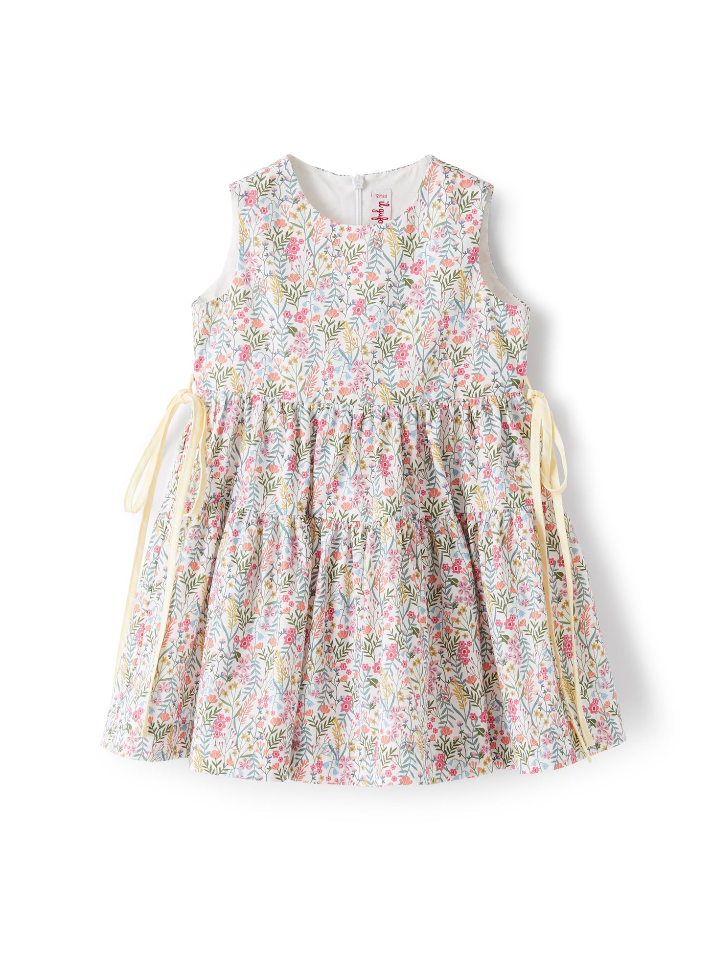 Dress in Patterned Organic Cotton | Sage Green