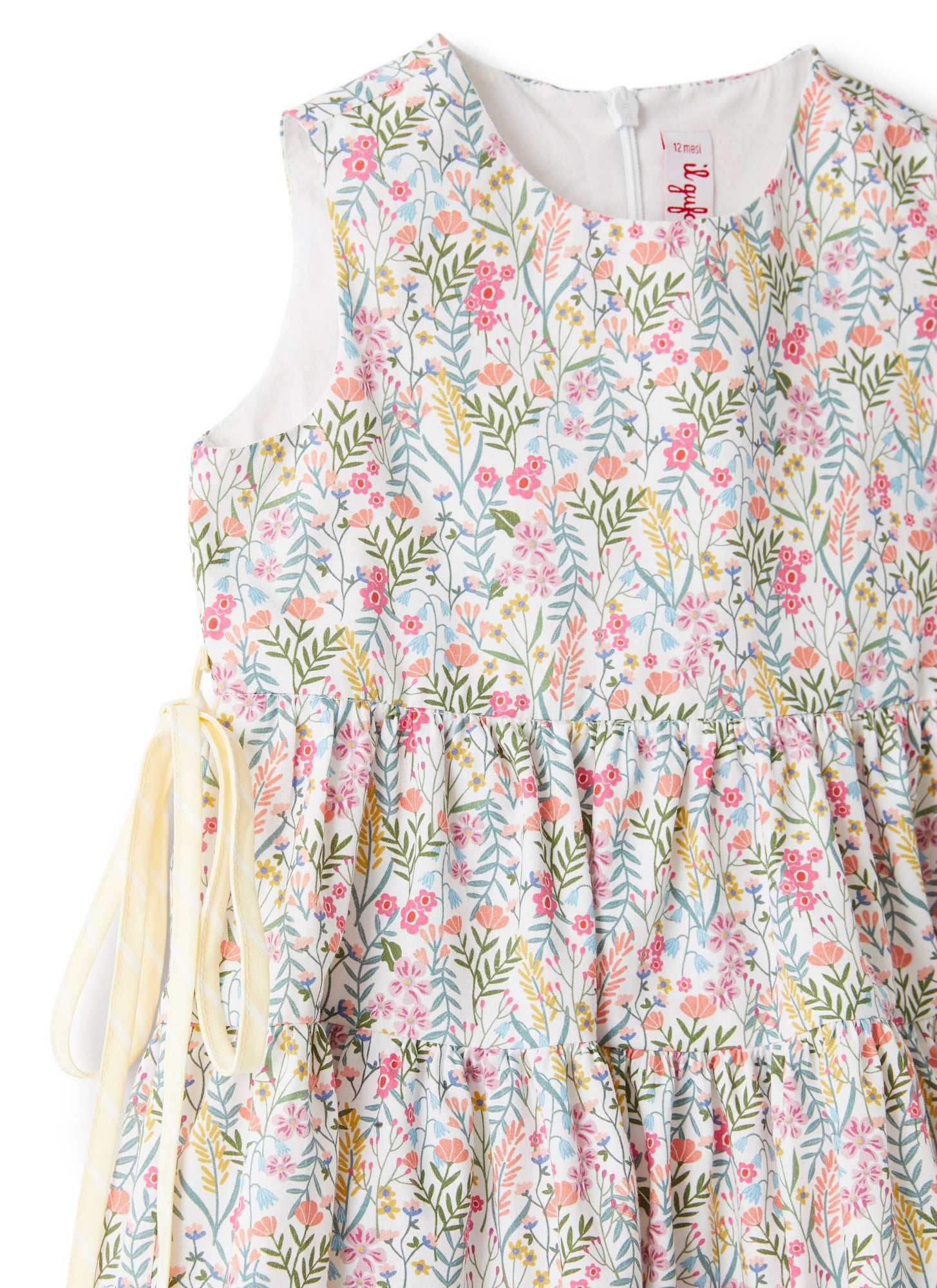 Dress in Patterned Organic Cotton | Sage Green