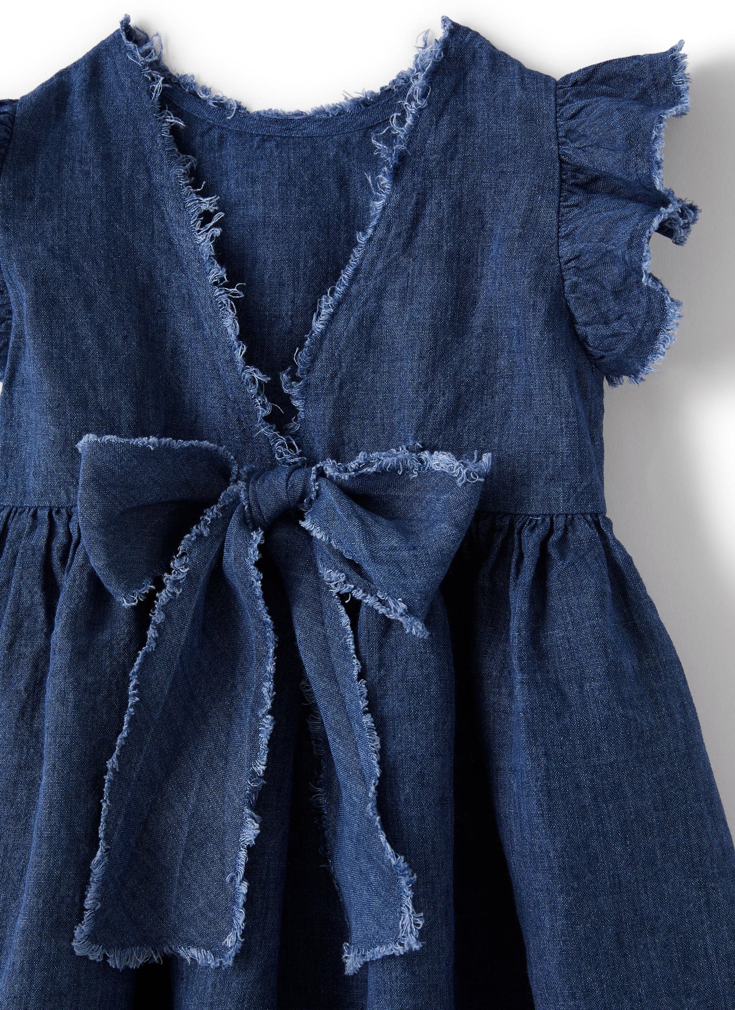 Dress in Linen with Bow | Electric Blue