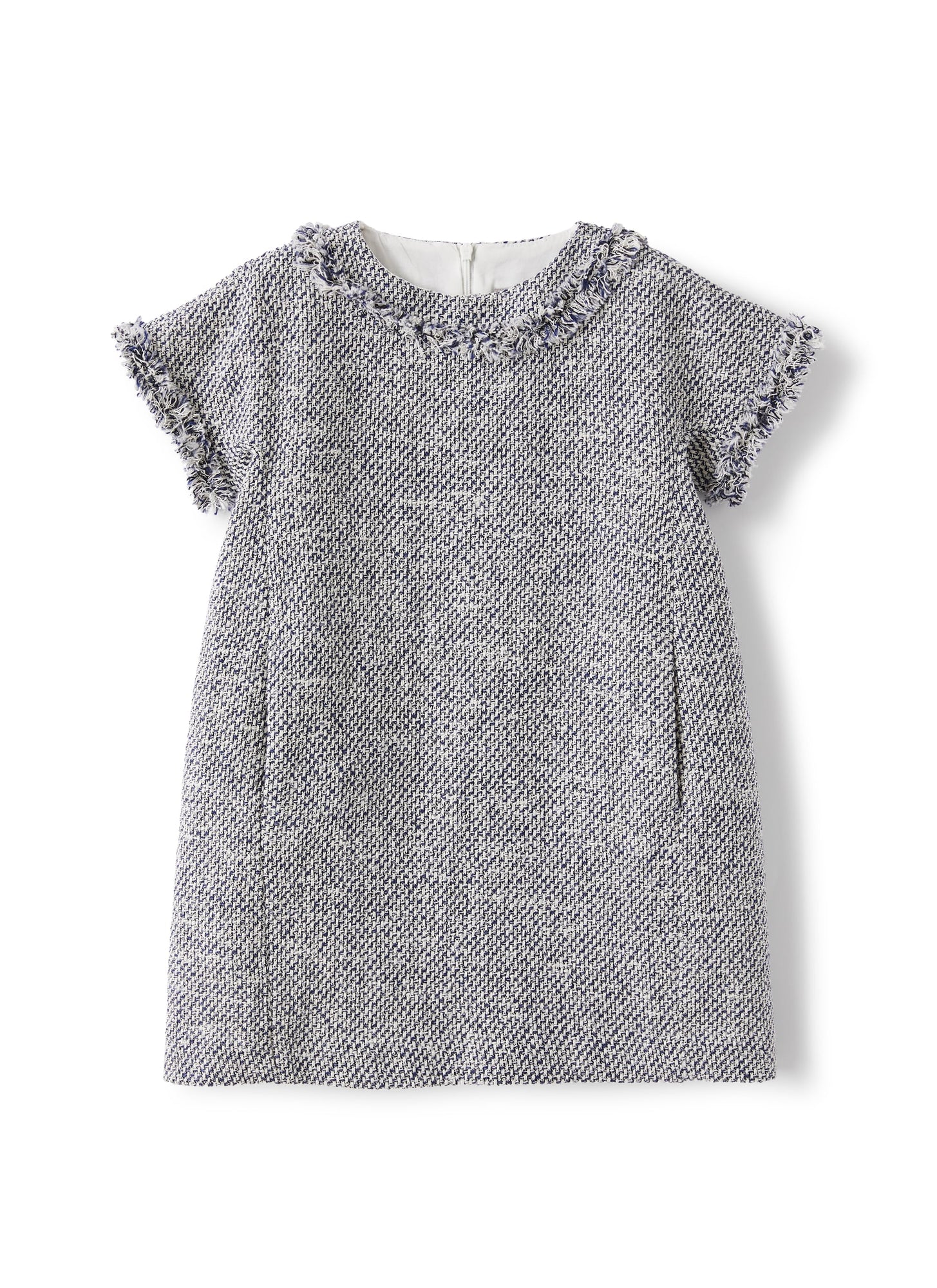 Dress in A Raised-Weft Fabric | Electric Blue
