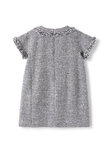 Dress in A Raised-Weft Fabric | Electric Blue