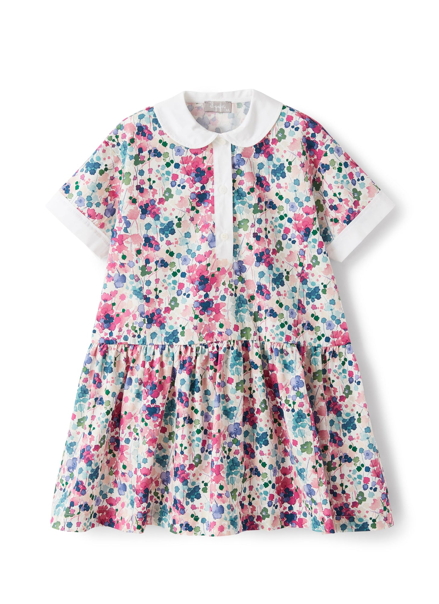 Dress in A Multi-Colored Floral Pattern | Cyclamen Pink