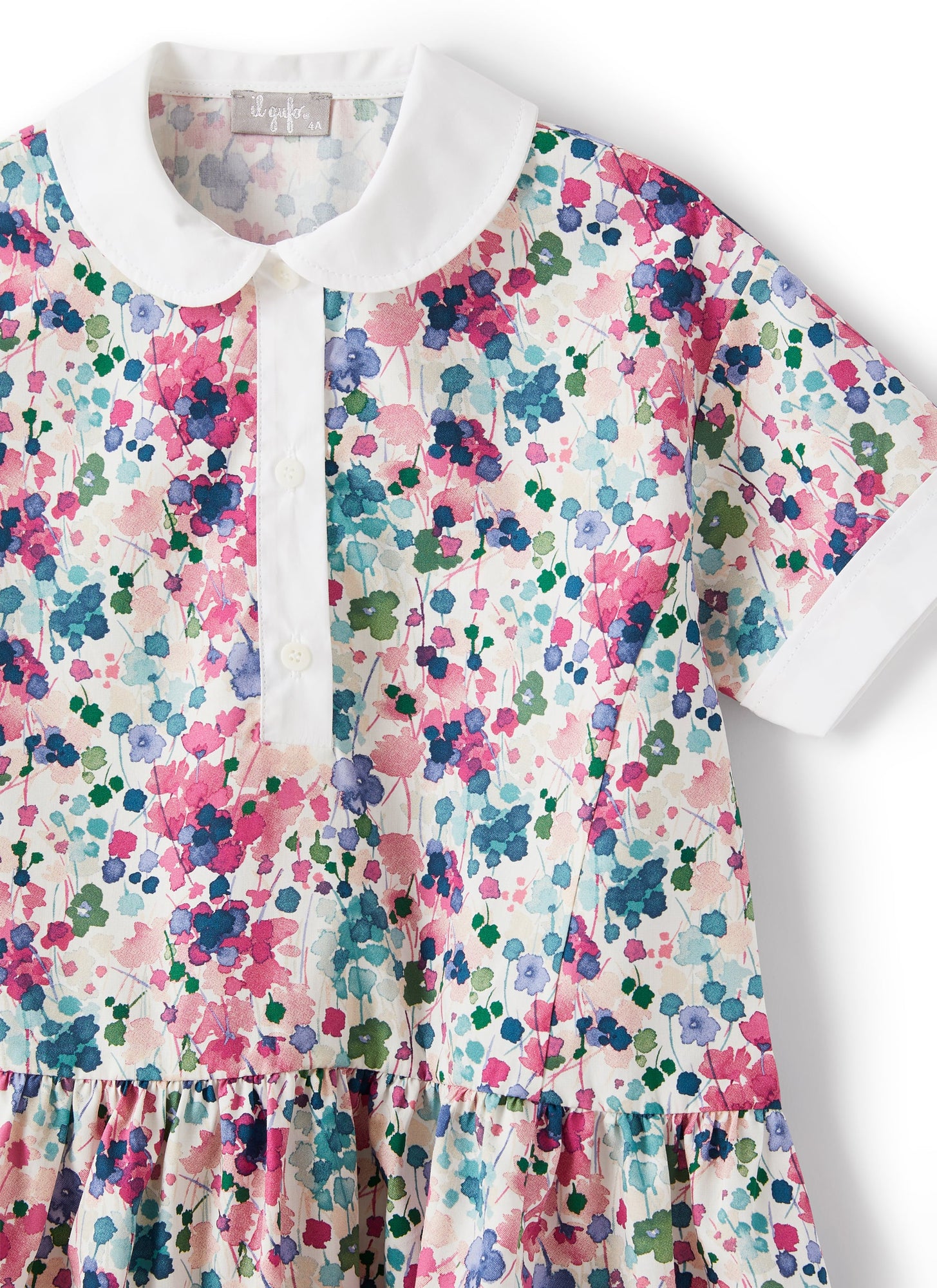 Dress in A Multi-Colored Floral Pattern | Cyclamen Pink
