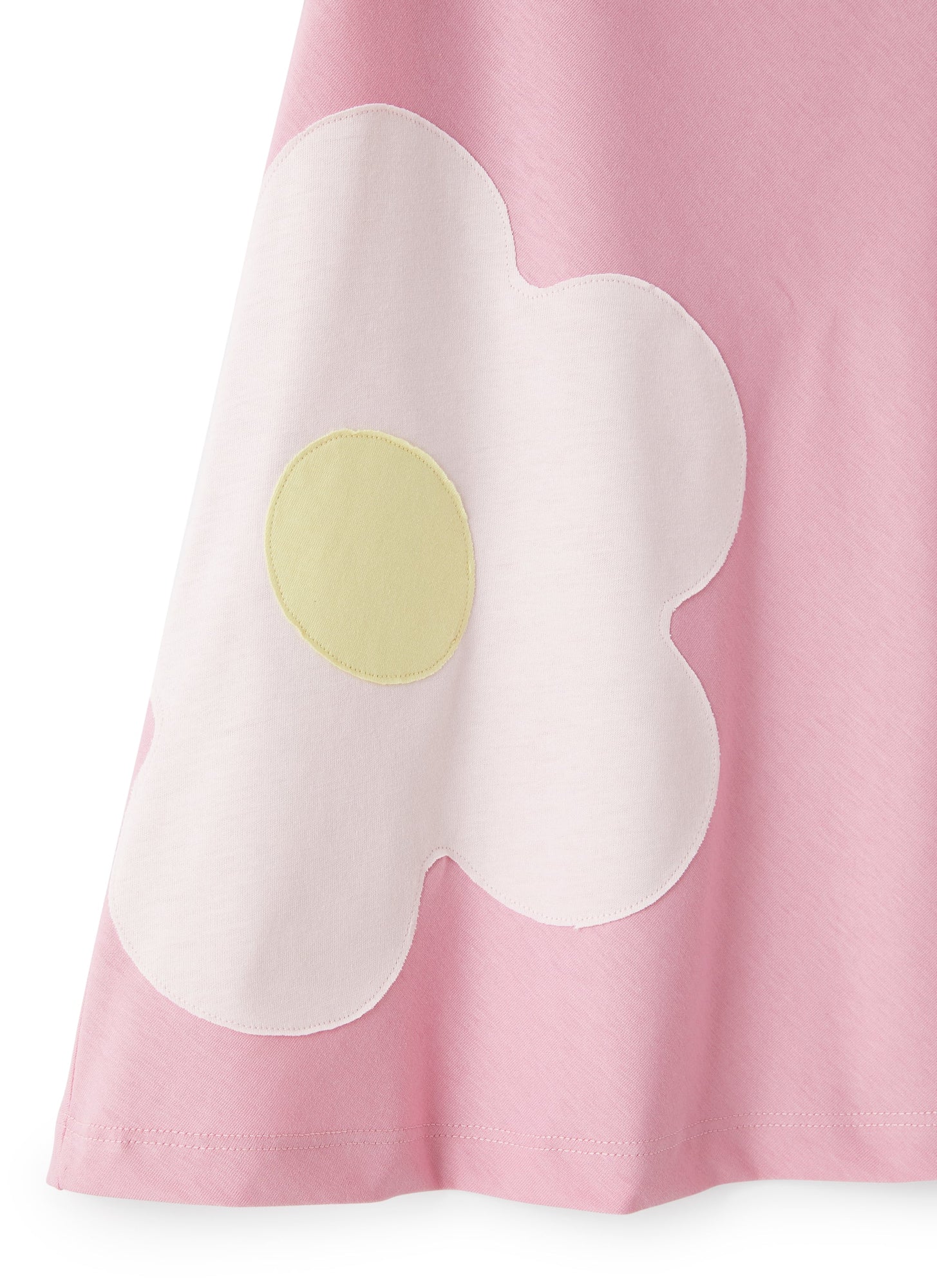 Dress in Jersey with Floral Details | Pink/Pink