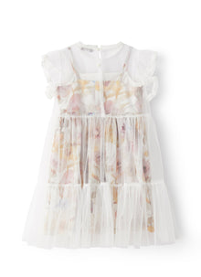 Dress with Flowers | Milk/Pink