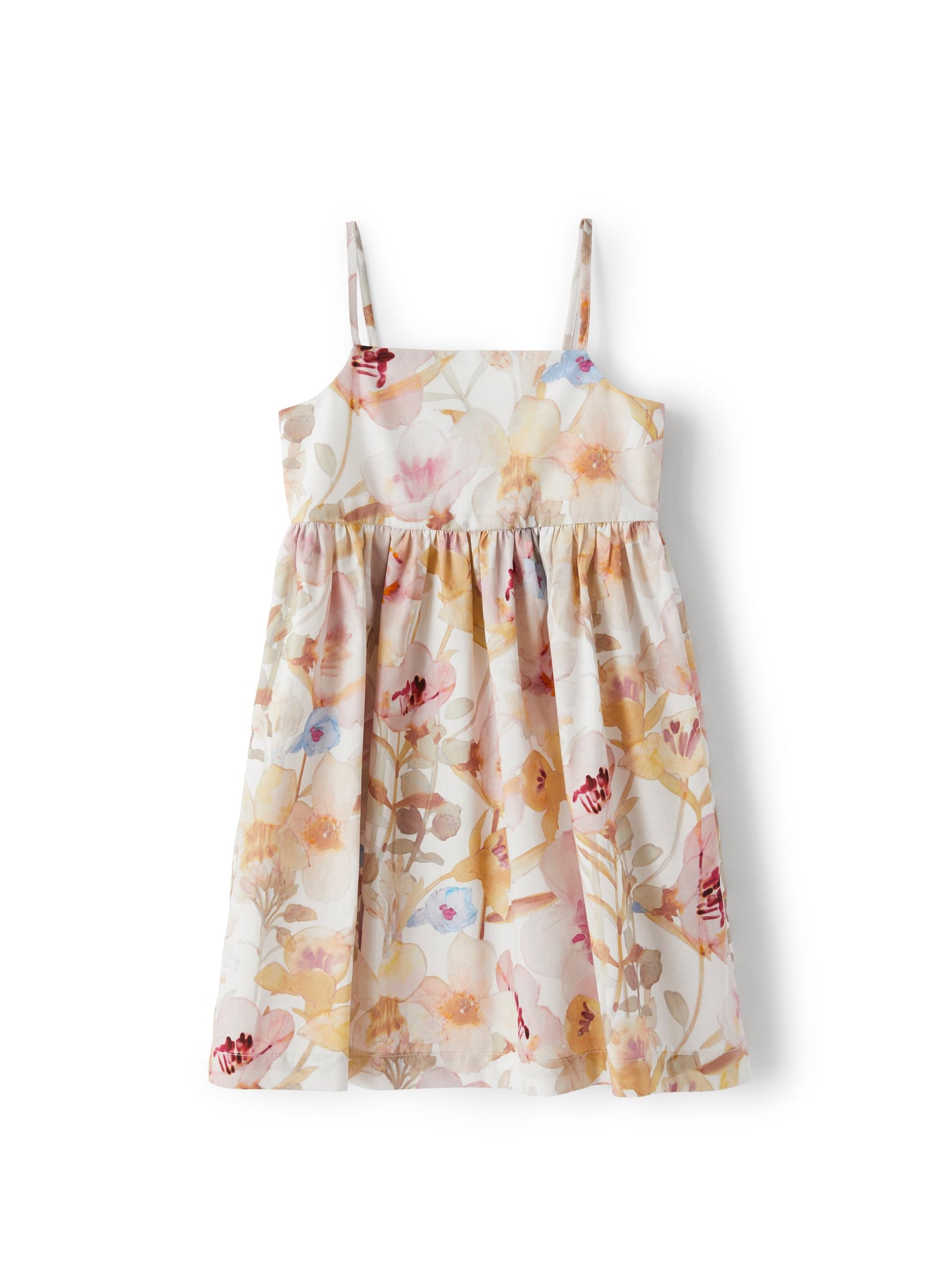 Dress with Flowers | Milk/Pink