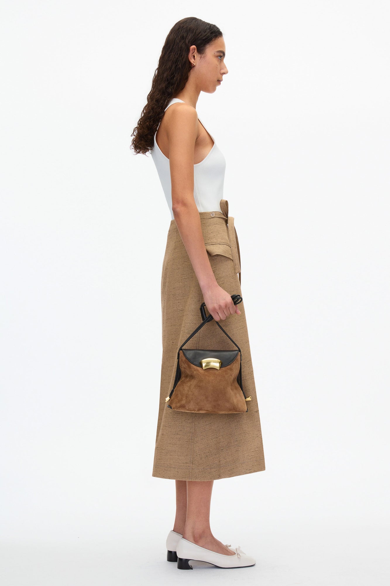 ID Petite Soft Shoulder Bag | Black/Farro