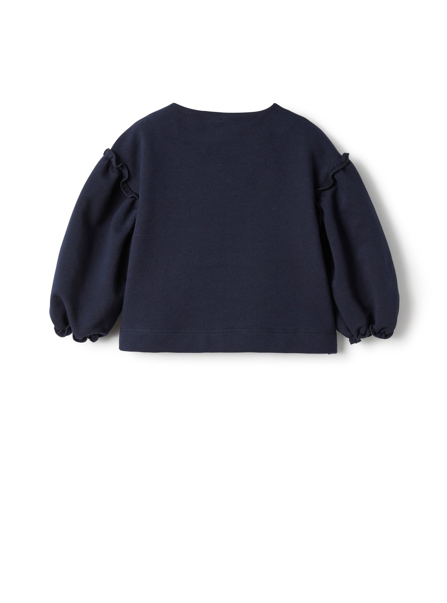 Jacket in Stretch Fleece with Zip Closure | Blue
