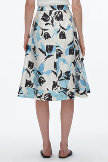 Joyful Tulip Cargo Skirt | Ivory Multi