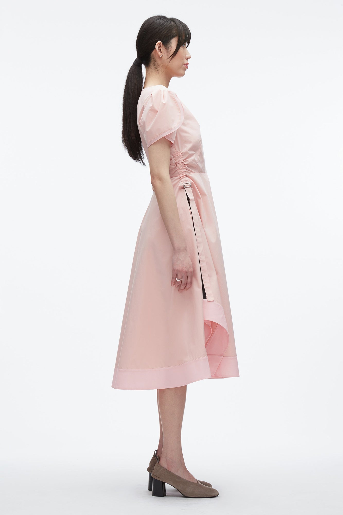 Tulip Sleeve V-Neck Dress | Petal