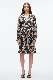 Joyful Tulip Shirt Dress | Midnight Multi