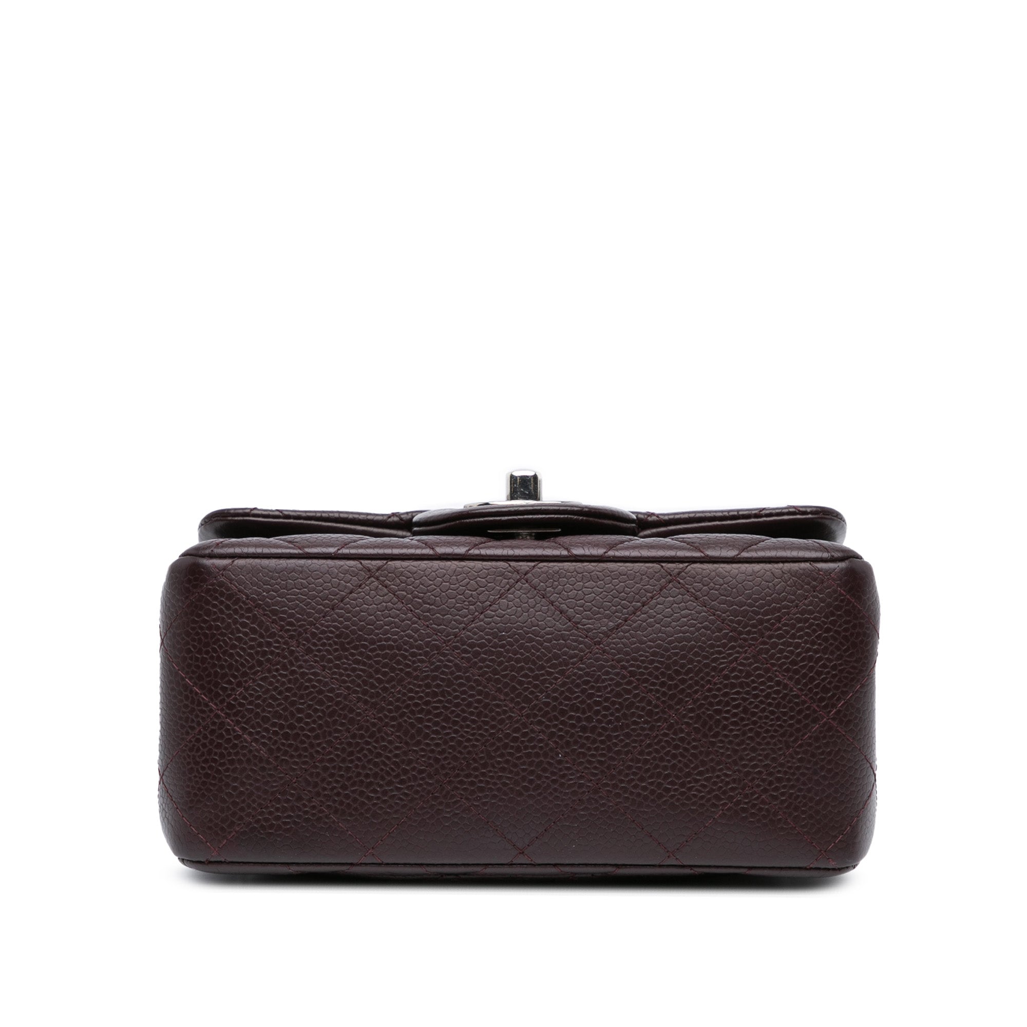 Chanel | Pre-Owned Mini Square Classic Caviar Single Flap | Brown/Dark Brown