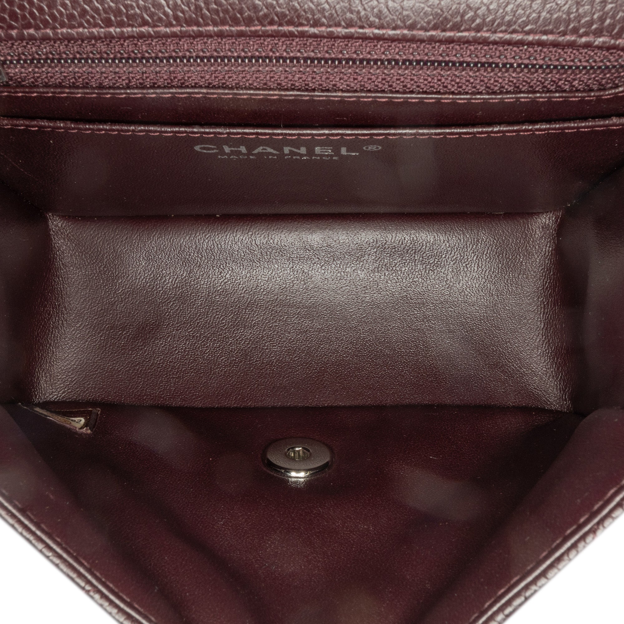 Chanel | Pre-Owned Mini Square Classic Caviar Single Flap | Brown/Dark Brown