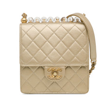Chanel | Pre-Owned Small Lambskin Chic Pearls Flap | Gold