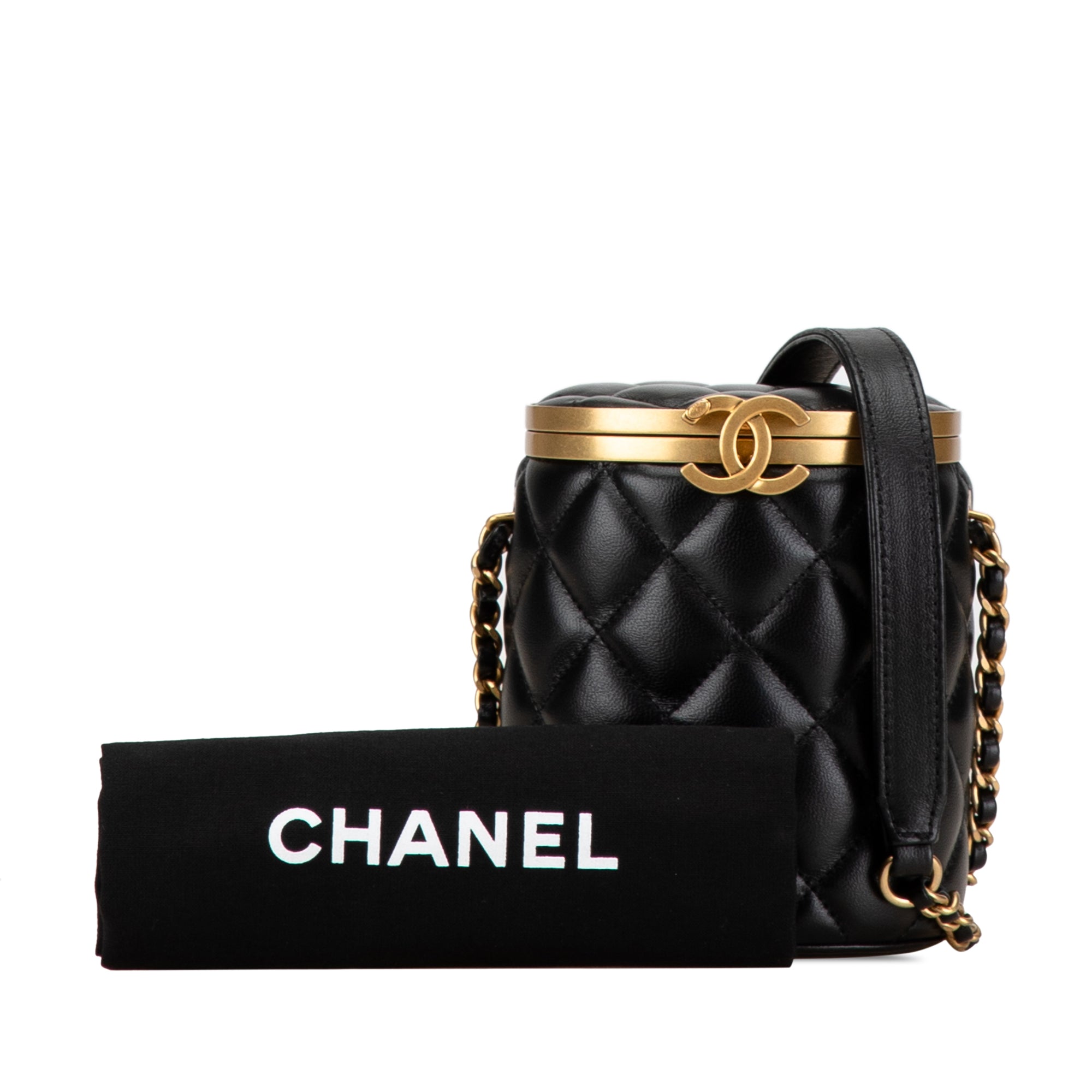 Chanel | Pre-Owned Mini Lambskin Crown Box Bag | Black